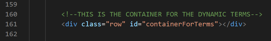 image of key terms code